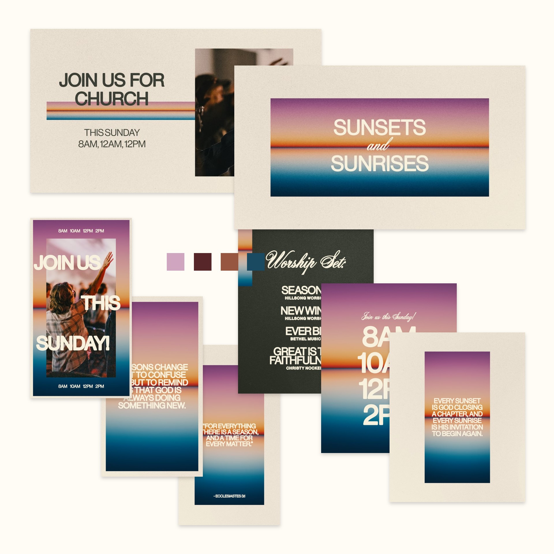 Sunsets and Sunrises — Canva template