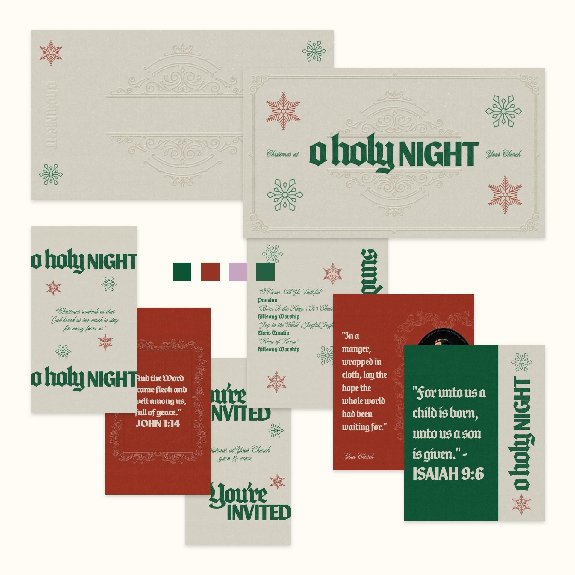 O Holy Night — Canva template
