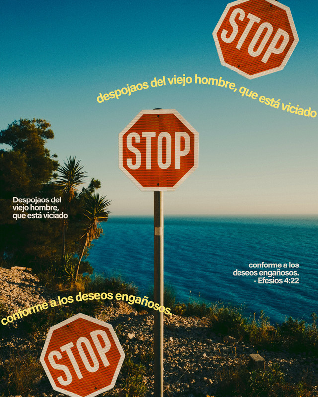 Despojaos del viejo hombre, que está viciado conforme a los deseos… — Canva template