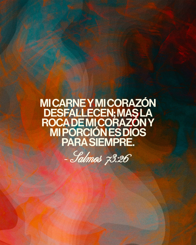 Mi carne y mi corazón desfallecen; mas la roca de mi corazón y mi p… — Canva template