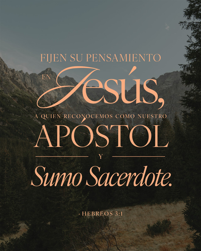 Fijen su pensamiento en Jesús, a quien reconocemos como nuestro apó… — Canva template